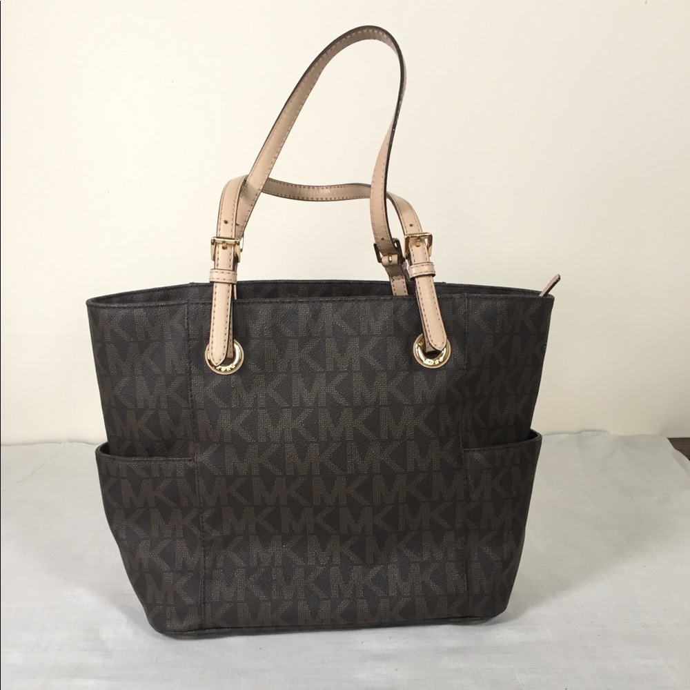 Michael Kors Jet Set Handbag Brown - Picture 1 of 8